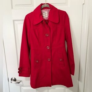 Red Peacoat by Tulle